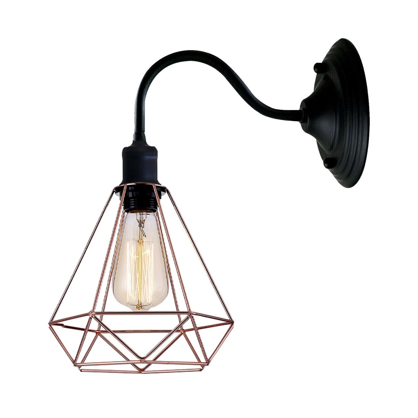 Modern Industrial Vintage Indoor Rose Gold colour Wall Light Lamp Fitting Fixture E27 Holder UK~3675-4