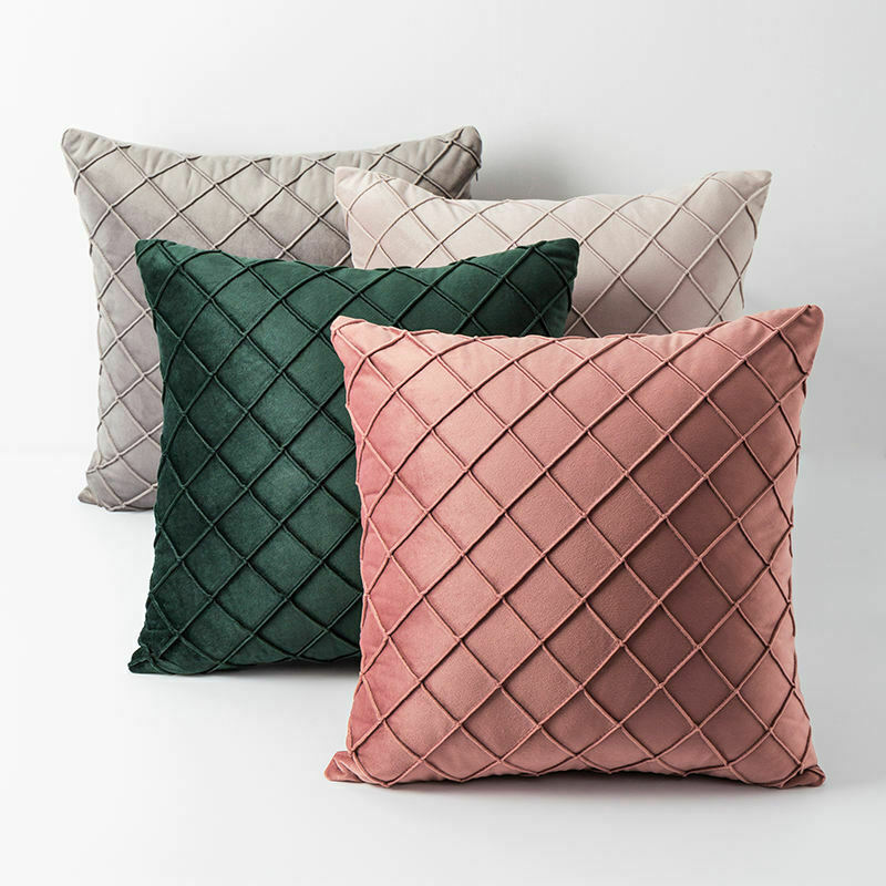 3D Pattern Velvet Cushion Covers 43x43cm (17 X 17 ")-4