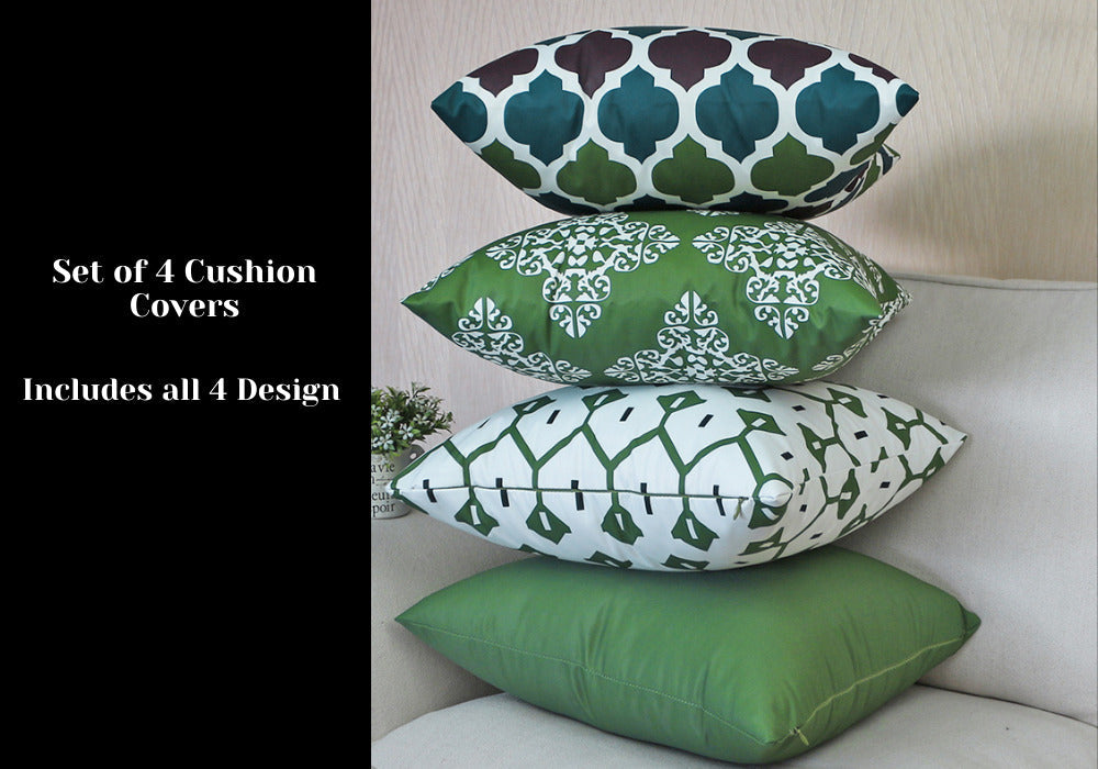 Water Resistant/Outdoor Cushion Covers for Home Garden Outdoor 45x45cm-19