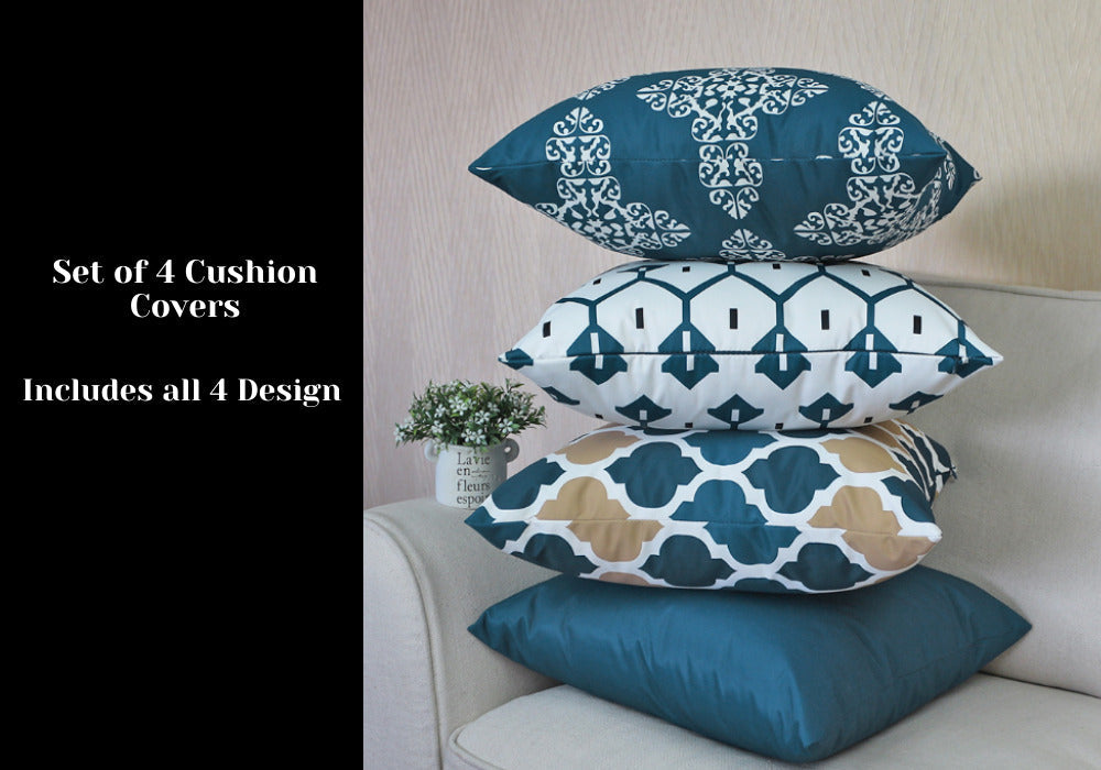 Water Resistant/Outdoor Cushion Covers for Home Garden Outdoor 45x45cm-14