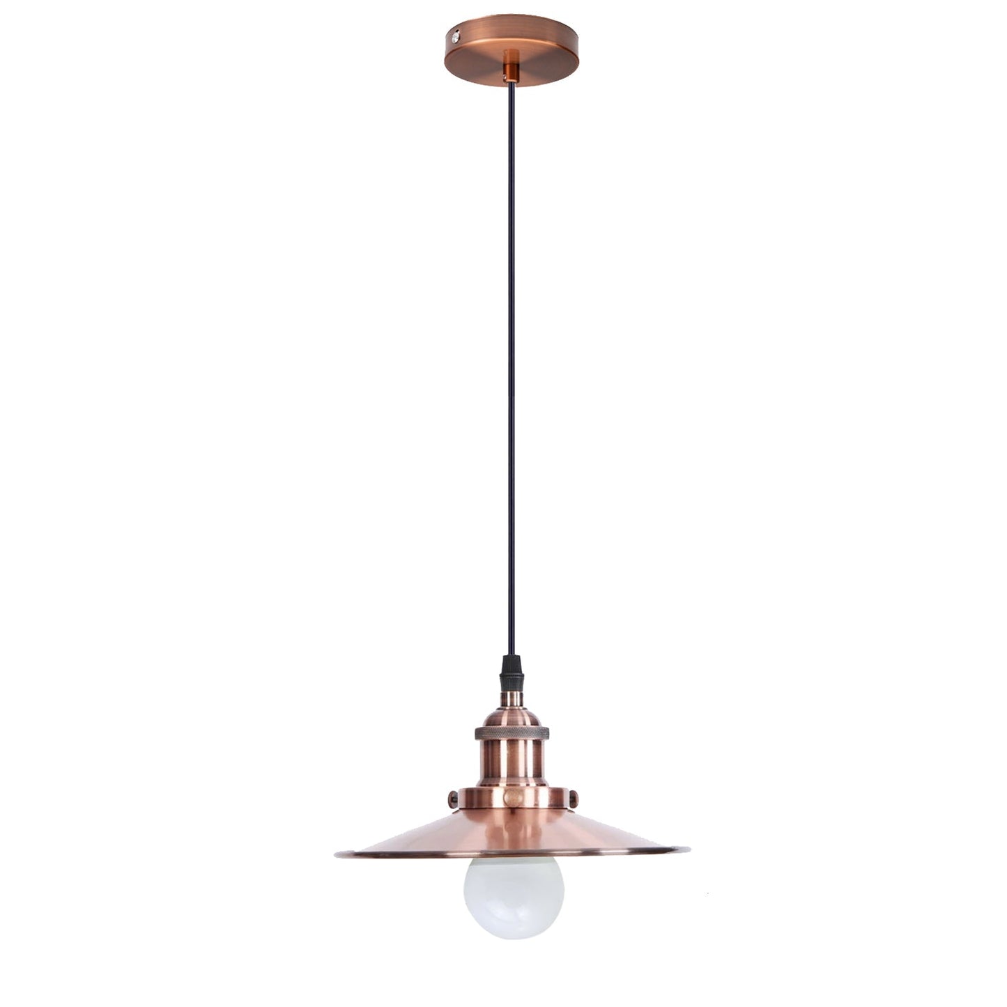 vintage industrial metal retro ceiling pendant light copper shade~1297-12