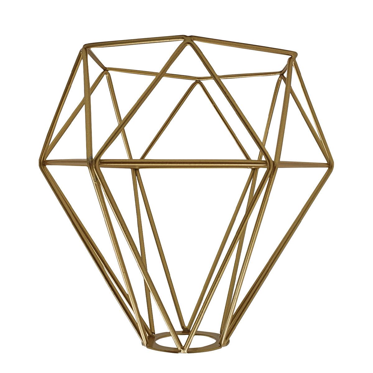 Metal Pendant Gold Light Shade Ceiling Industrial Geometric Wire Cage Lampshade Lamp~1904-4