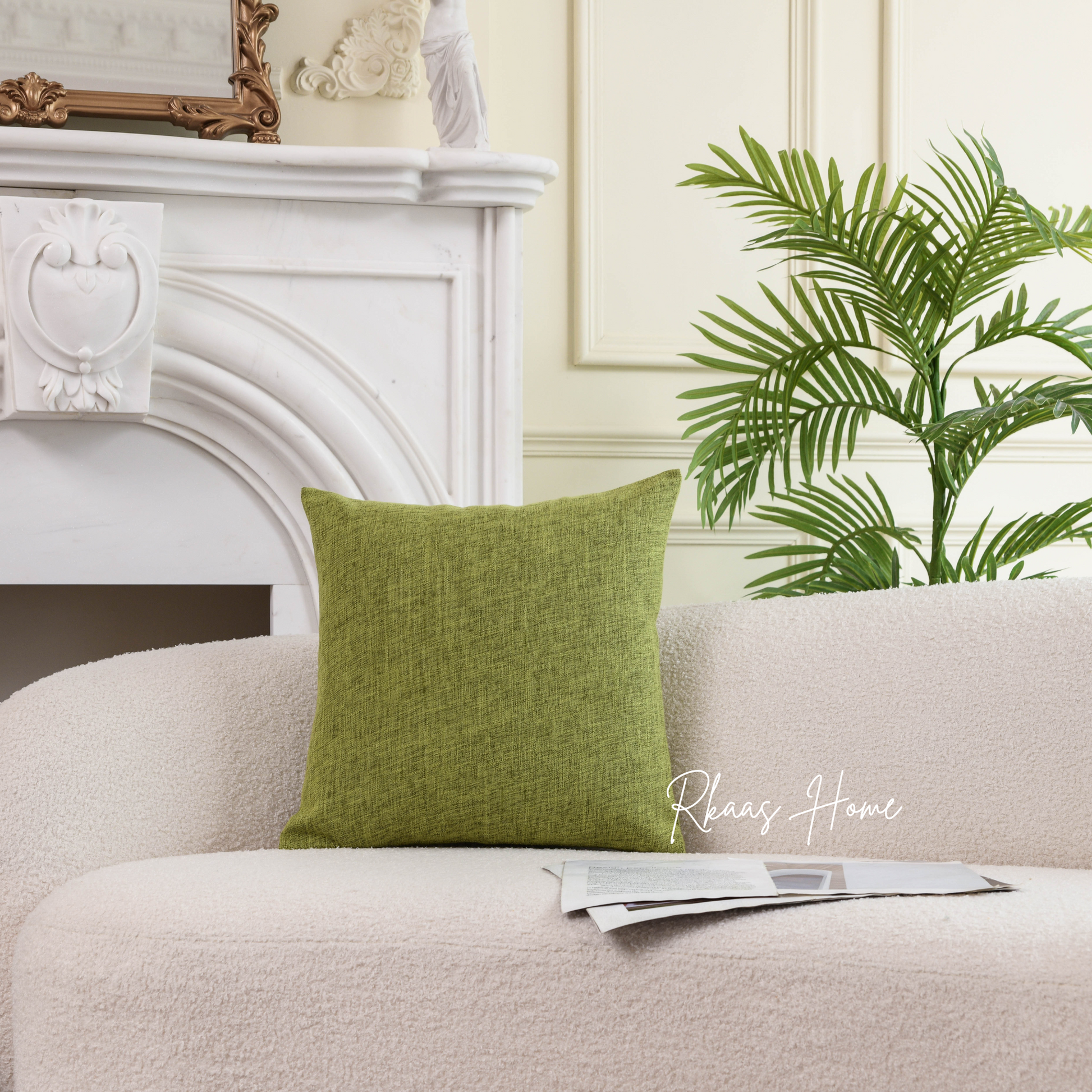 Linen Cushion Covers Home Hotel Sofa 45X45CM - 6 Colours-6