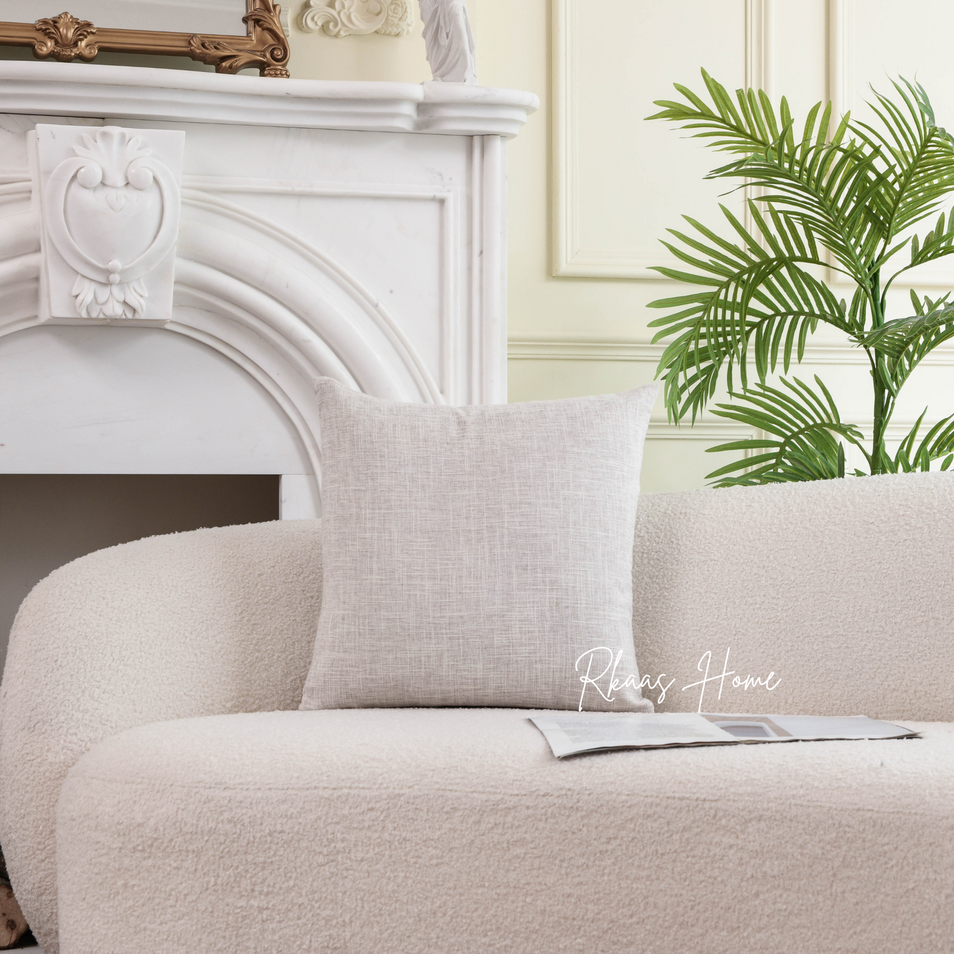 Linen Cushion Covers Home Hotel Sofa 45X45CM - 6 Colours-1