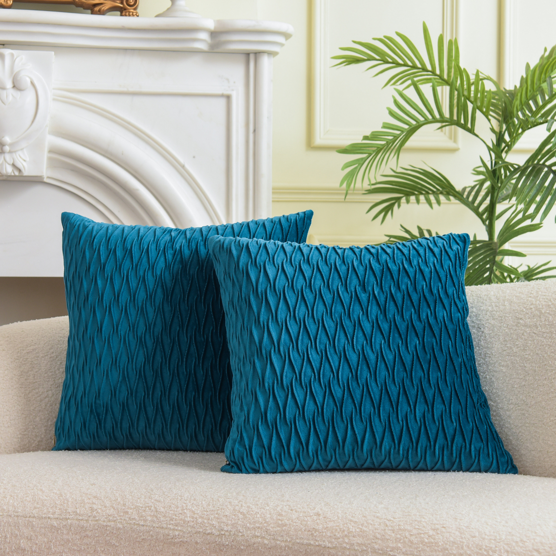 Scissors Pattern Velvet Cushion Covers ( 45X45CM, 50CMx50CM and 55x55CM)-6