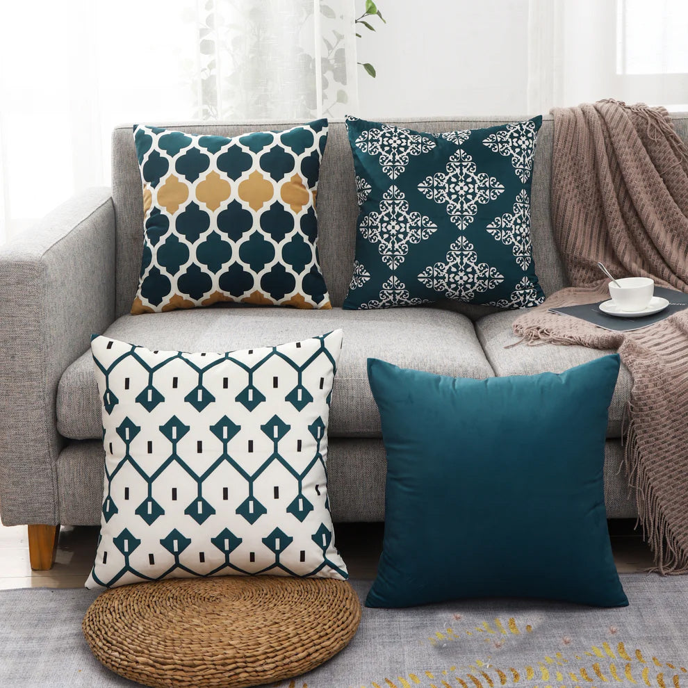Geometric Patterned Cushion Covers