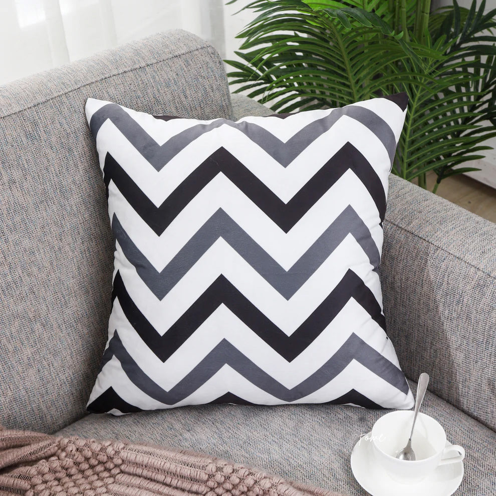 Monochrome Geometric Cushion Covers