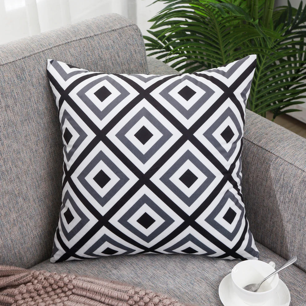 Monochrome Geometric Cushion Covers