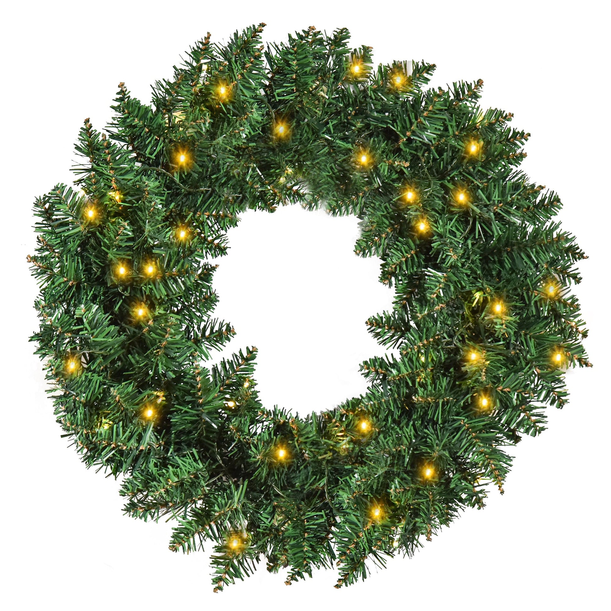 Christmas Wreath Decoration, 50 LED Lights-0