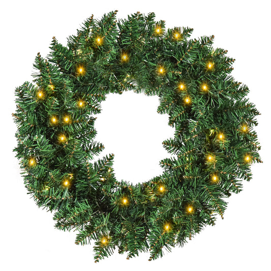 Christmas Wreath Decoration, 50 LED Lights-0