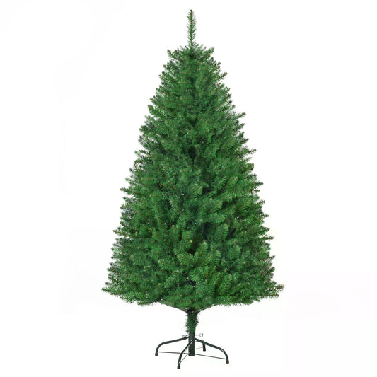 5ft Prelit Christmas Tree Artificial Tree Warm White LED Light Holiday Home Xmas Decoration, Green-0