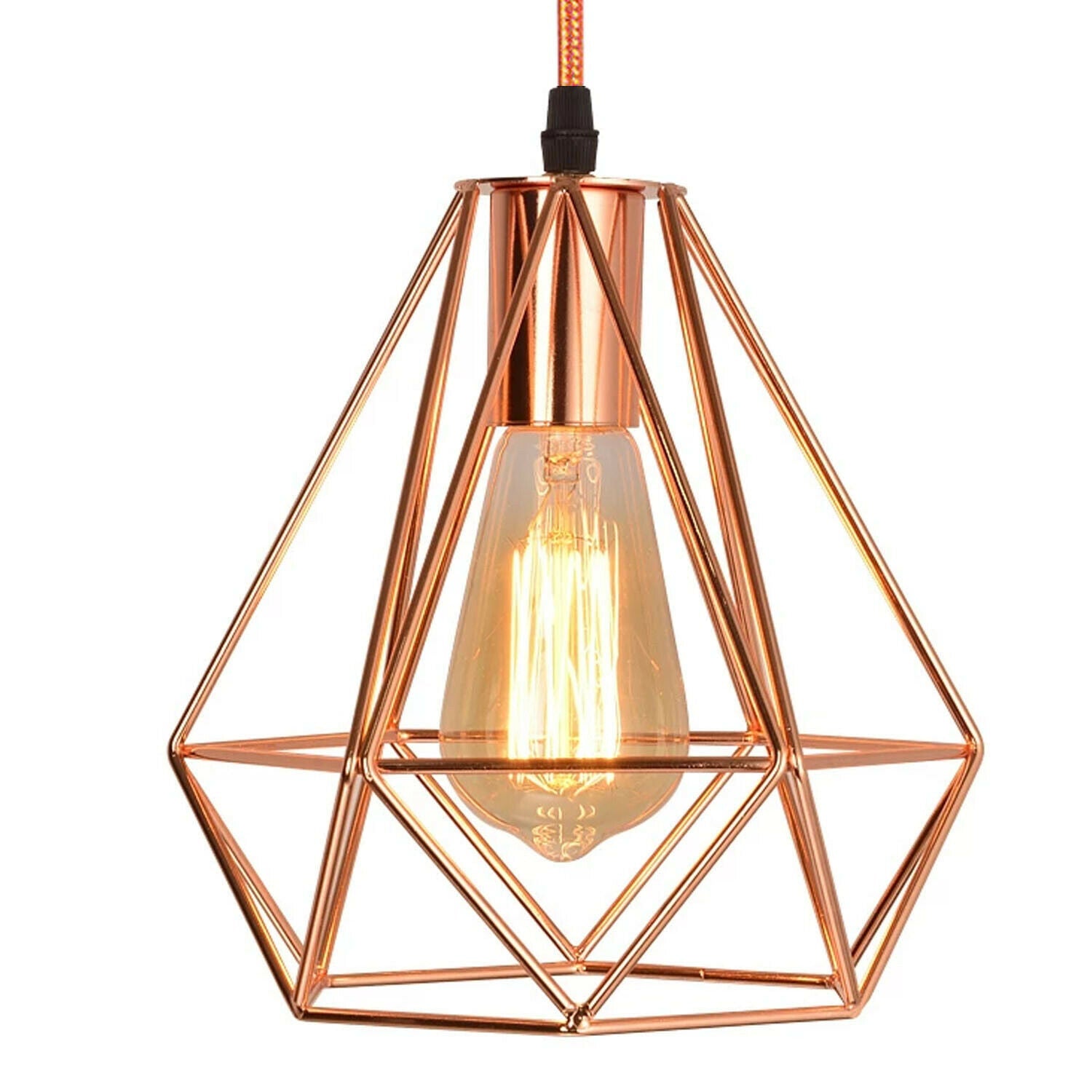 Rose Gold Industrial Metal Ceiling Hanging Pendant Light~1138-4