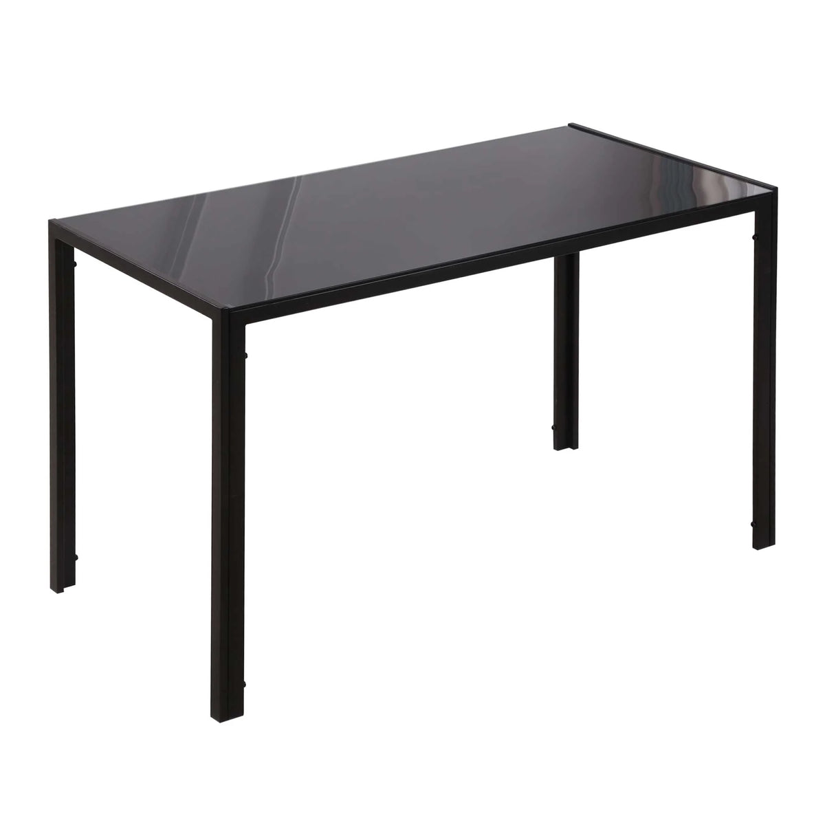 4-Seater Space-Saving Dining Set – Black & Beige