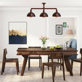 Industrial Retro Texas Style Pipe Lights Semi Flush Brushed copper Metal Ceiling Lamp Shade E27~3596-0