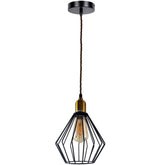 Vintage Retro Ceiling Pendant Light Fitting Wire Cage Lampshades, E27 Holder~4051-4
