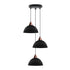 E27  Black Round Three Outlet 21cm Dome Pendant Retro Ceiling Light Shade~4343-5