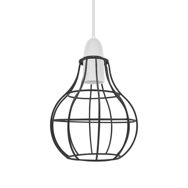 Vase Shape Black Rustic Cage Lampshades Industrial Vintage Style~2850-1