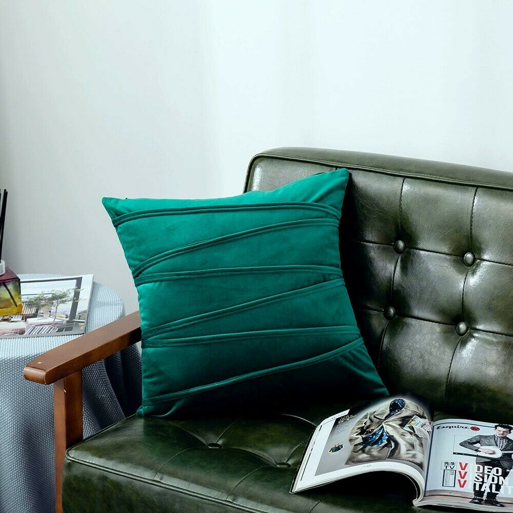 Velvet Cushion Cover with Stripe18 X18" (45 Cms)-6