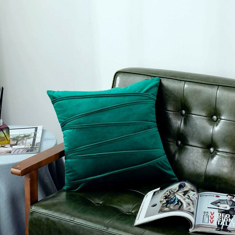 Velvet Cushion Cover with Stripe18 X18" (45 Cms)-6