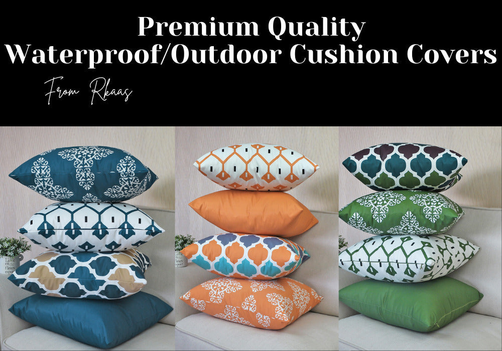 Water Resistant/Outdoor Cushion Covers for Home Garden Outdoor 45x45cm-0
