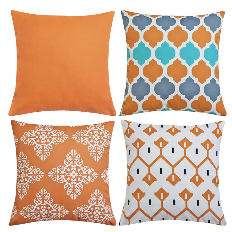 Water Resistant/Outdoor Cushion Covers for Home Garden Outdoor 45x45cm-4