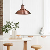 vintage industrial metal retro ceiling pendant light copper shade~1297-1