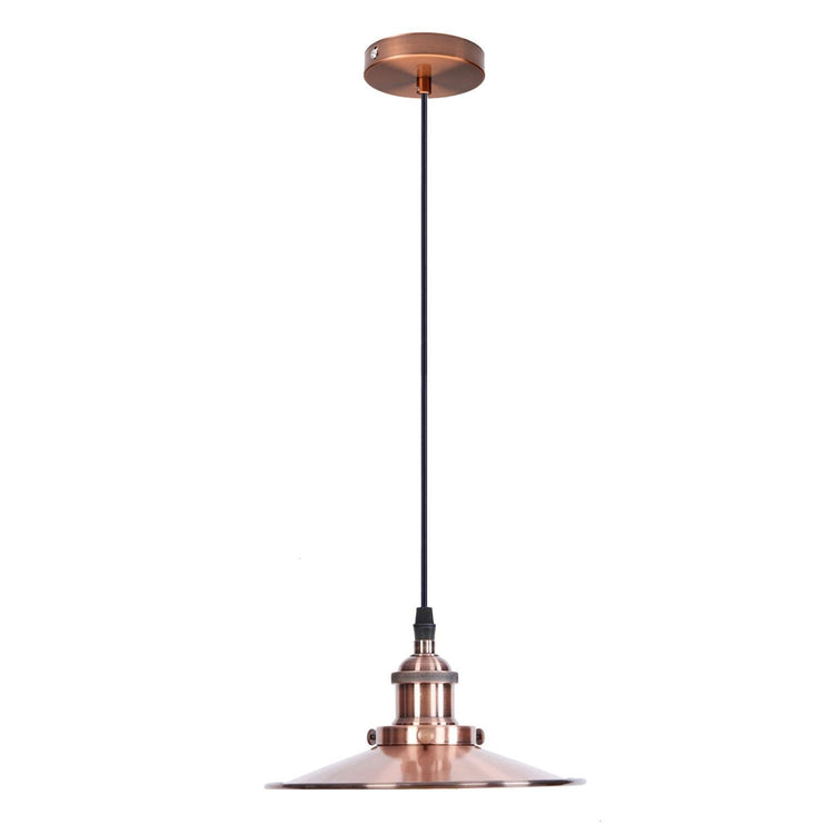 vintage industrial metal retro ceiling pendant light copper shade~1297-8