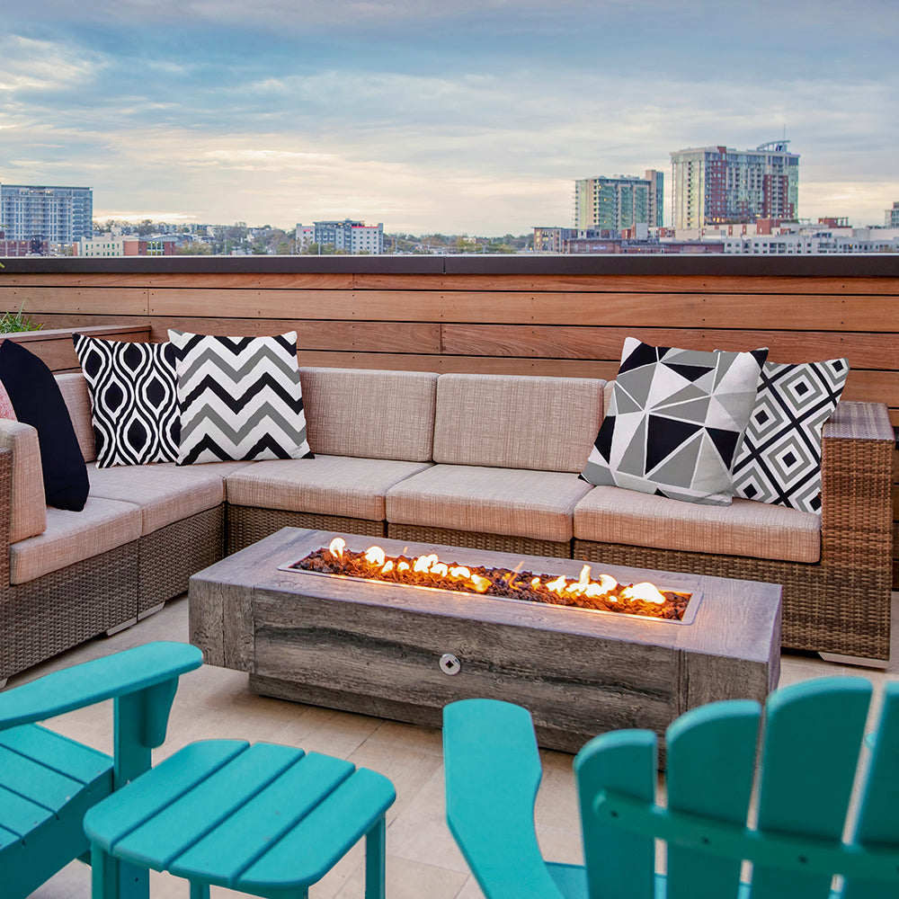 Water Resistant/Outdoor Cushion Covers for Home Garden Outdoor 45x45cm - Black Colour (Set of 6 & 4)-1