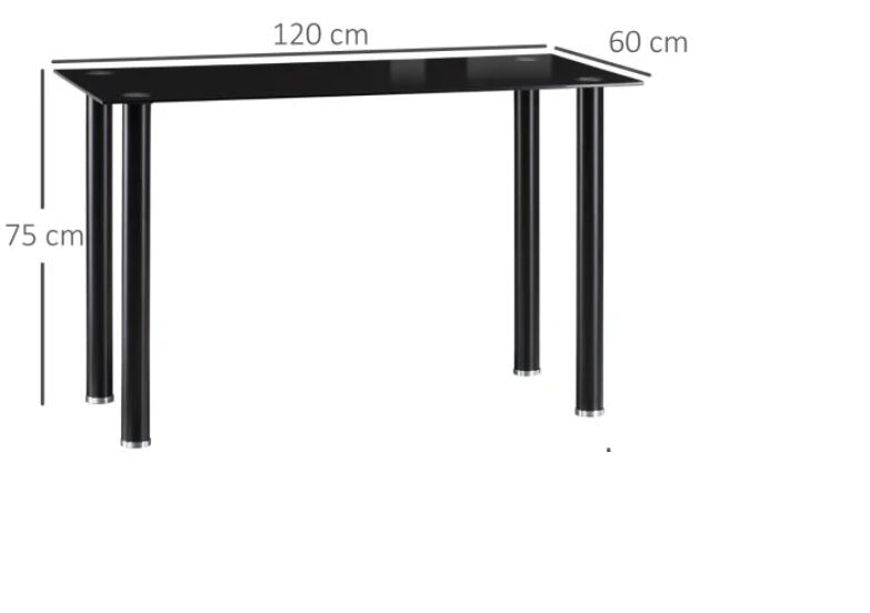 4-Seater Space-Saving Dining Set – Black & Beige