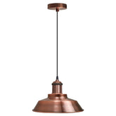 vintage industrial metal retro ceiling pendant light copper shade~1297-7