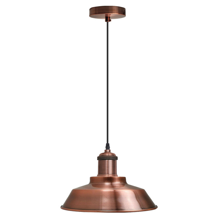 vintage industrial metal retro ceiling pendant light copper shade~1297-7