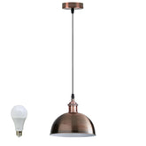 vintage industrial metal retro ceiling pendant light copper shade~1297-9
