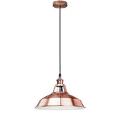 vintage industrial metal retro ceiling pendant light copper shade~1297-6