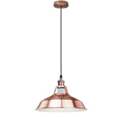 vintage industrial metal retro ceiling pendant light copper shade~1297-10
