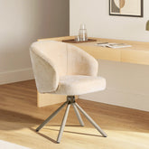 Cleo Cream Swivel Desk Chair-0