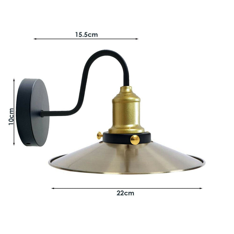 Green Brass Wall Light Lampshade Modern Industrial Wall Lamp~1576-4