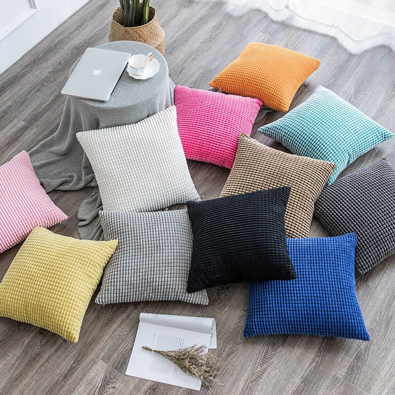 Corn Textured Corduroy Cushion Covers Home Sofa  50x50CM, 30x50CM - 3 Colours-0