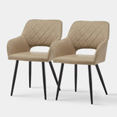 Kieran Faux Leather Dining Chairs [Set of 2]-4
