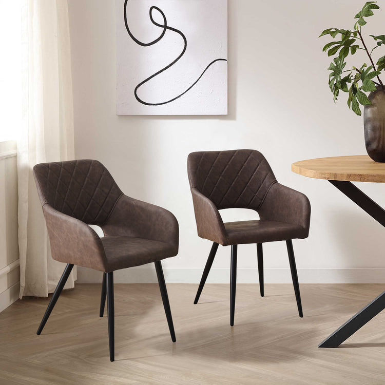 Kieran Faux Leather Dining Chairs [Set of 2]-5
