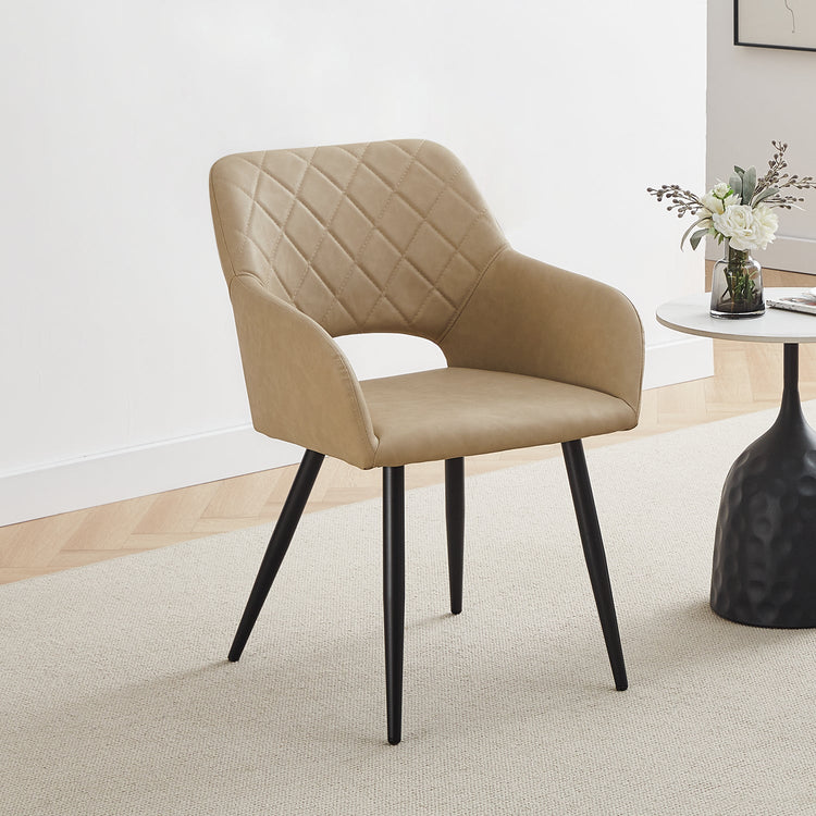 Kieran Faux Leather Dining Chairs [Set of 2]-2