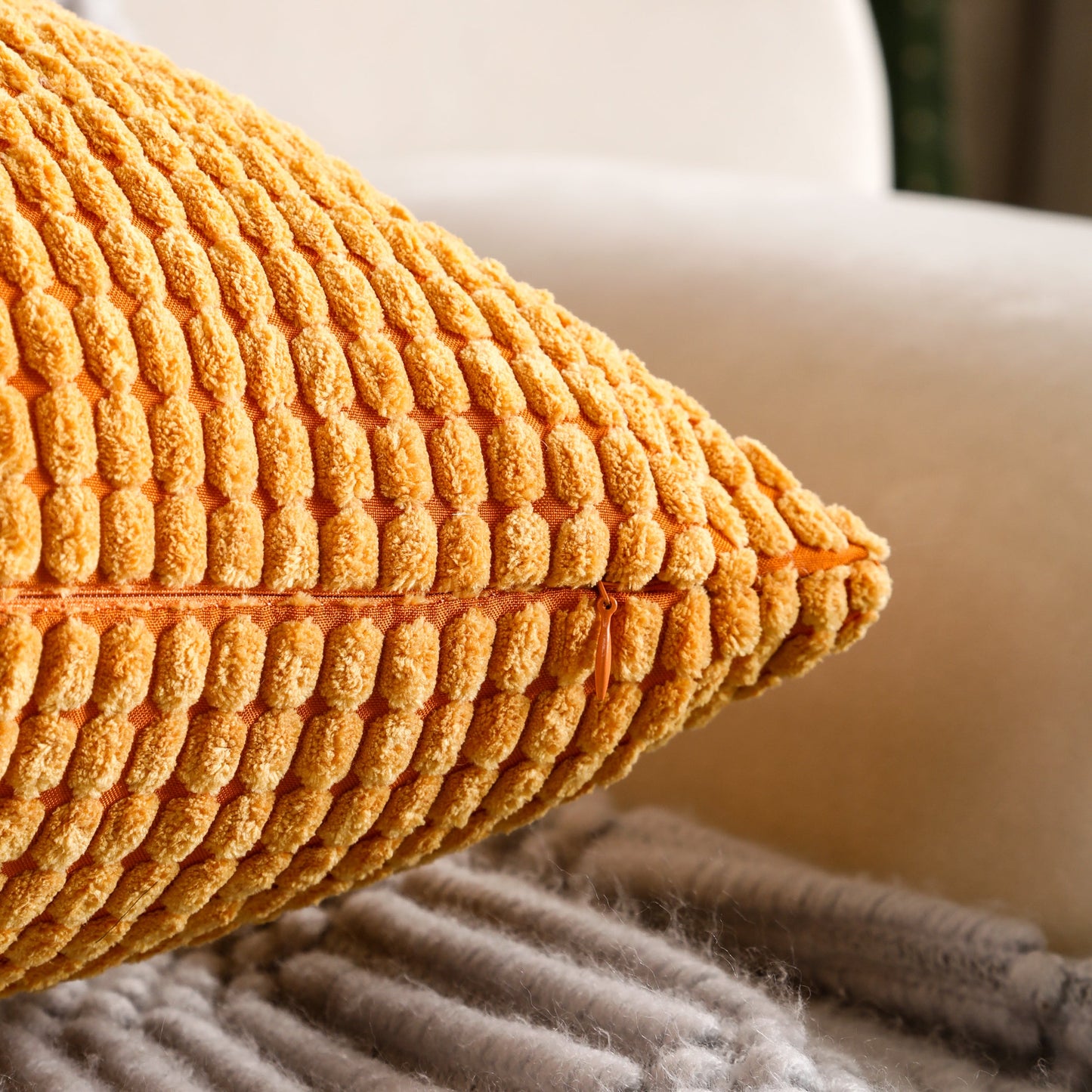 Corn Textured Corduroy Cushion Covers Home Sofa  50x50CM, 30x50CM - 3 Colours-3