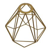 Metal Pendant Gold Light Shade Ceiling Industrial Geometric Wire Cage Lampshade Lamp~1904-2