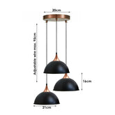 Vintage Metal Dome Pendant Lights Industrial Lighting Rustic Black~1632-3
