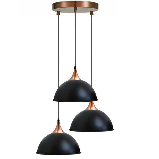 Vintage Metal Dome Pendant Lights Industrial Lighting Rustic Black~1632-0