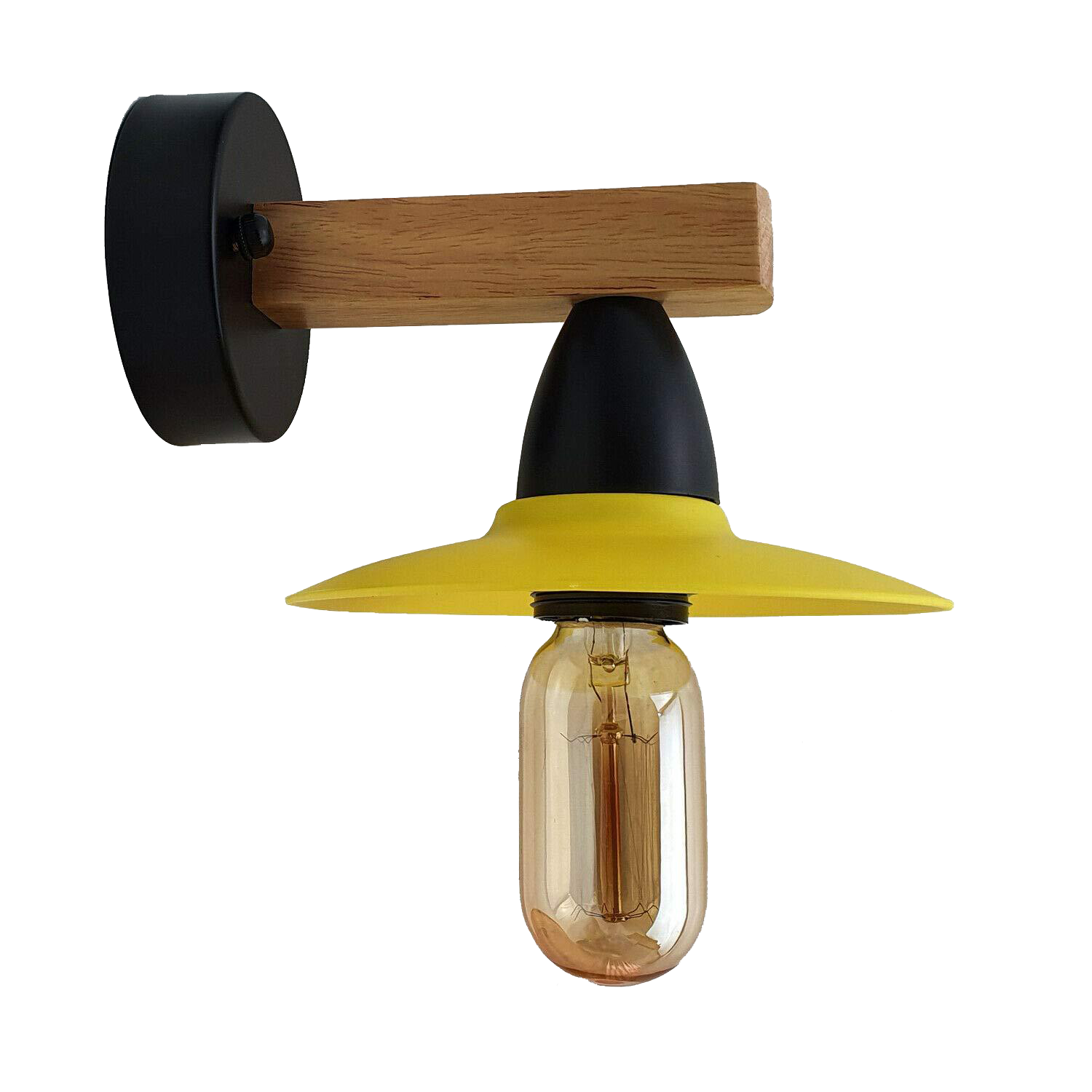 LEDSon industrial vintage Wood Wall Light fixtures E27 Uk Holder ~2511-0