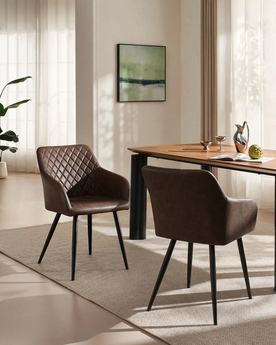Moree Faux Leather Dining Chairs - Set of 4