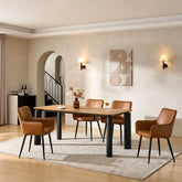 Muhsina Faux Leather Dining Chair-3