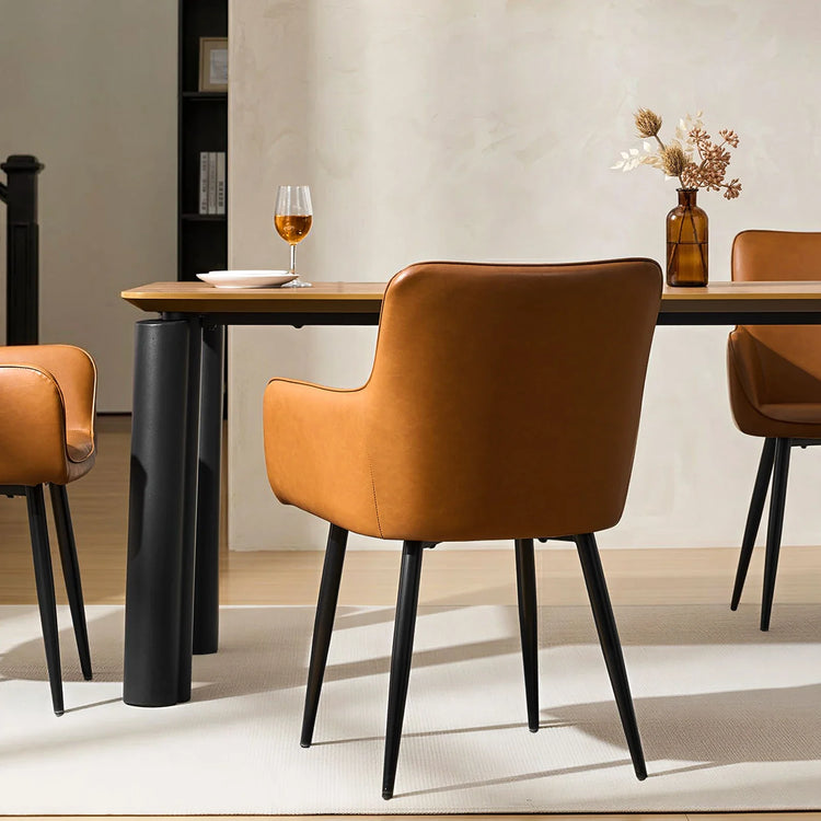 Muhsina Faux Leather Dining Chair-1