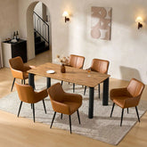 Muhsina Faux Leather Dining Chair-4