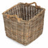 Square Grey Rattan Log Basket-4